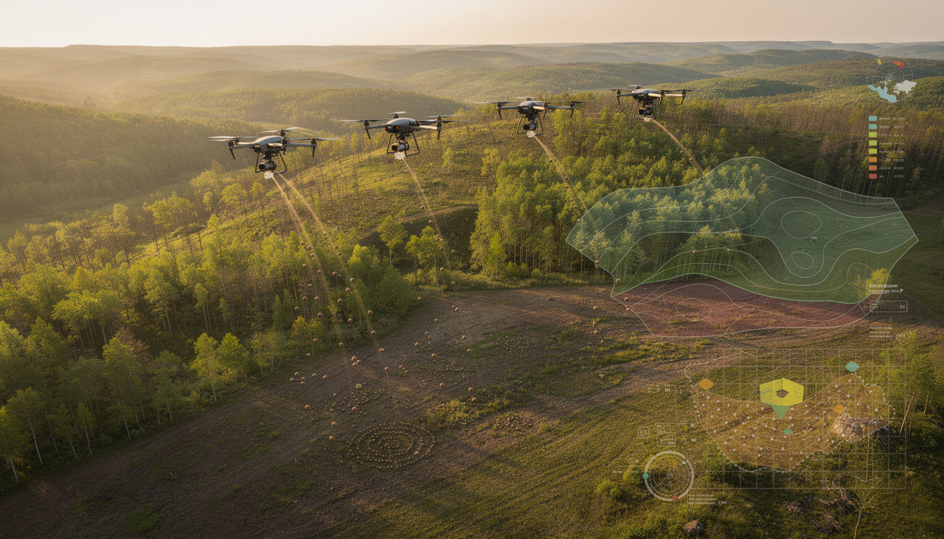 découvrez comment l'intelligence artificielle et les drones révolutionnent la reforestation en plantant 10 000 arbres par jour pour préserver nos forêts et lutter contre le changement climatique.