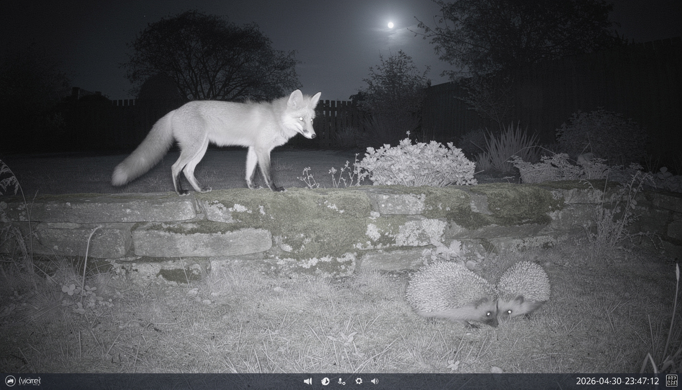 découvrez le spectacle impressionnant capturé par ma caméra nocturne installée dans le jardin, révélant une faune et une ambiance nocturne hallucinantes.
