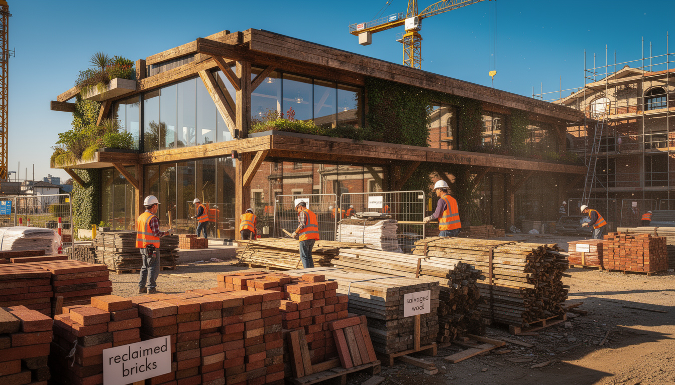 découvrez comment utiliser des matériaux de réemploi pour construire du neuf à partir de l'ancien, une méthode efficace pour réduire considérablement les coûts de construction tout en adoptant une approche durable.