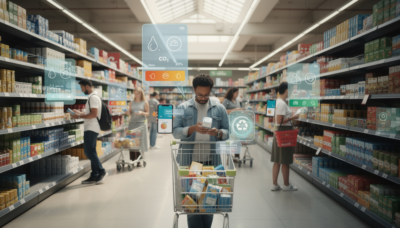 découvrez comment la réalité augmentée révolutionne l'écologie en permettant de visualiser en temps réel l'impact environnemental de vos achats au supermarché, pour des choix plus responsables et durables.