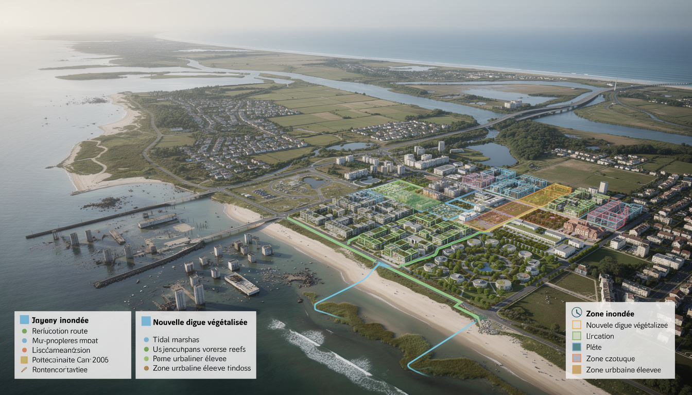 découvrez comment la montée des eaux d'ici 2100 pourrait transformer les côtes françaises grâce à une nouvelle carte révélatrice, mettant en lumière les zones à risque et les enjeux environnementaux majeurs.