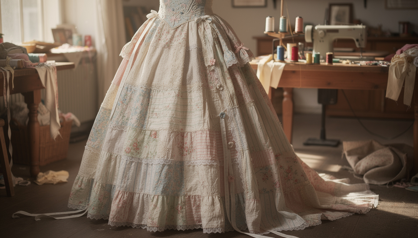 découvrez le boom de l'upcycling avec des créateurs innovants qui transforment des draps anciens en magnifiques robes de bal, alliant créativité et durabilité.